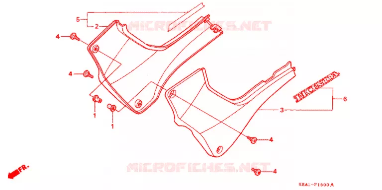 SIDE COVERS Honda MOTO 250 HORNET 1996  CB250FT