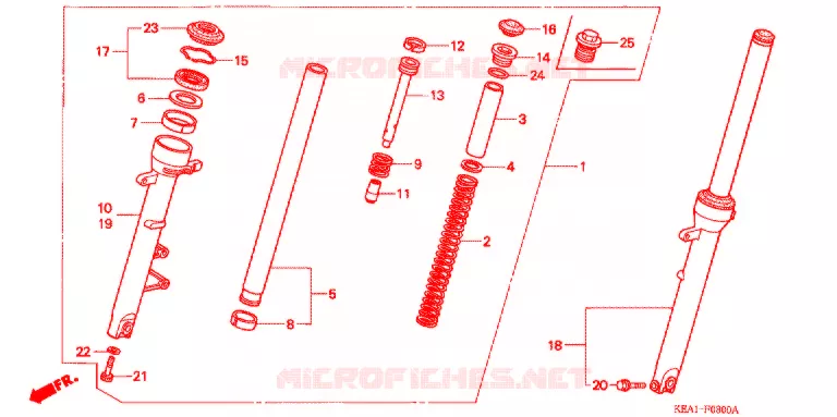 FRONT FORK Honda MOTO 250 HORNET 1999  CB250FX