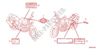 CAUTION LABEL (CB400/A) for Honda CB 400 SUPER FOUR ABS VTEC REVO Color Order Plan Wheel Color 2011