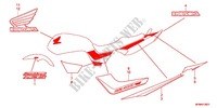 STICKERS (2) for Honda CB 400 SUPER FOUR ABS VTEC REVO Color Order Plan Wheel Color 2011