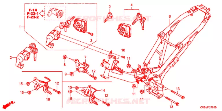 FRAME Honda MOTO 110 WAVE 2017  AFP110CRFG