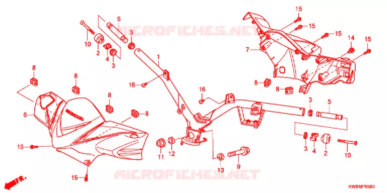 HANDLEBAR (1) Honda MOTO 110 WAVE 2012  AFP110MCSB