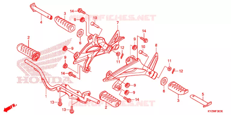 PEDAL Honda MOTO 125 FUTURE 2013  AFS125MCSD
