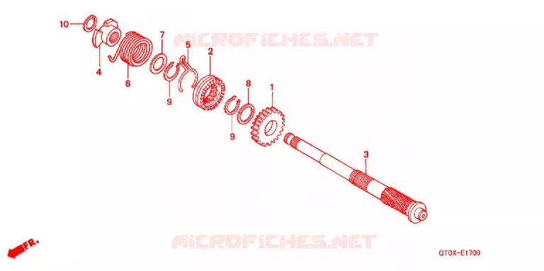 KICKSTARTER AXLE Honda MOTO 90 CUB 2000  C90DX