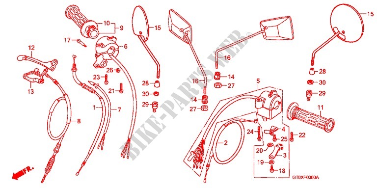 SWITCH    CABLES   LEVERS   GRIPS for Honda SUPER CUB 90 DELUXE 2007