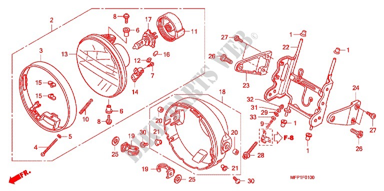 HEADLIGHT  for Honda CB 1300 SUPER FOUR ABS 2009