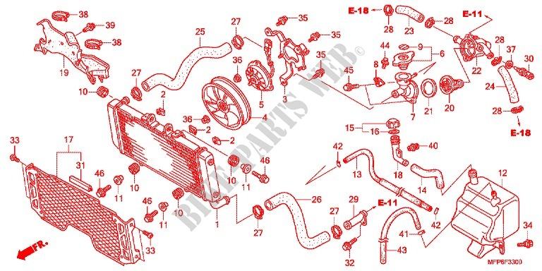 RADIATOR for Honda CB 1300 SUPER FOUR ABS EP SE BLACK 2016