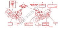 CAUTION LABEL  for Honda CB 1300 SUPER BOL DOR ABS TWO TONES 2009