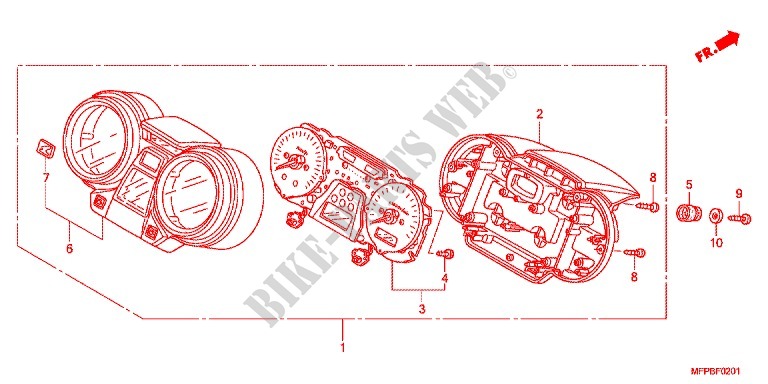 METER (CB1300S/SA/TA) for Honda CB 1300 SUPER BOL DOR ABS SPECIAL 2011