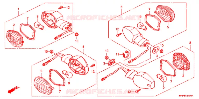 INDICATOR (2) Honda MOTO 1300 CB 2016  CB1300AG