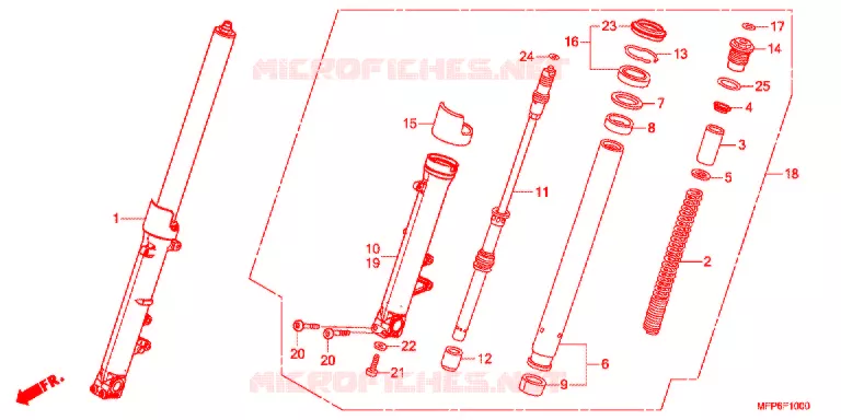 FRONT FORK Honda MOTO 1300 CB 2016  CB1300AG