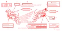CAUTION LABEL (CBR125RW'11/R'12/RS'12/RT'12) for Honda CBR 125 REPSOL 2012
