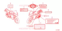 CAUTION LABEL (1) for Honda CBR 250 R TRICOLOR 2012