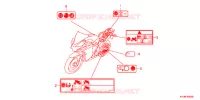 CAUTION LABEL (2) for Honda CBR 250 R RED 2012