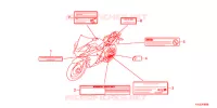 CAUTION LABEL (1) for Honda CBR 250 R PRETO 2012