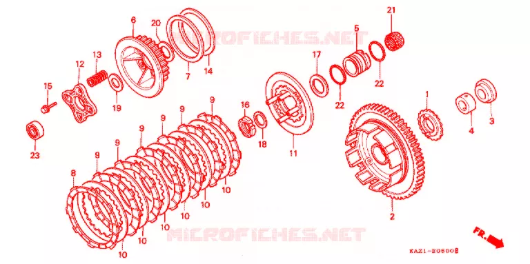 CLUTCH Honda MOTO 250 CBR 1996  CBR250RRR_II
