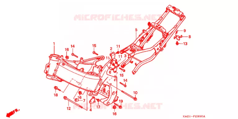 FRAME Honda MOTO 250 CBR 1994  CBR250RRR_II