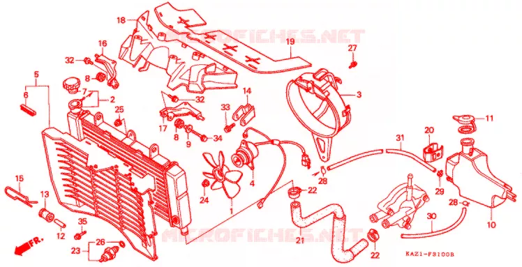 RADIATOR Honda MOTO 250 CBR 1994  CBR250RRR_II