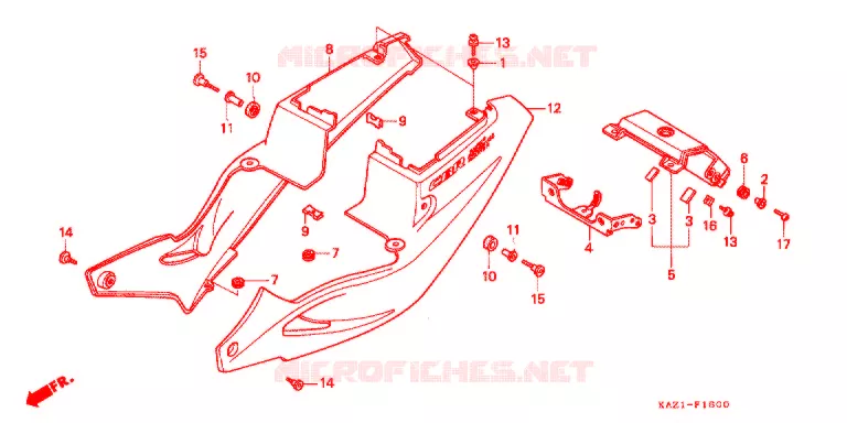 SIDE COVERS Honda MOTO 250 CBR 1994  CBR250RRR_II
