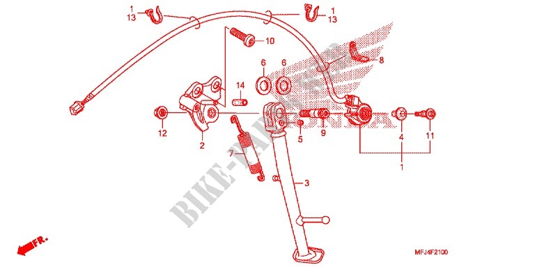 MAIN STAND   BRAKE PEDAL for Honda CBR 600 RR 2009