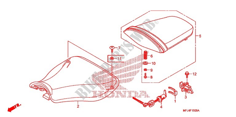 SINGLE SEAT (2) for Honda CBR 600 RR 2009