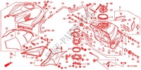 FUEL TANK for Honda CBR 600 RR TRICOLOR, RED 2011