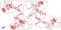 INDICATOR (CBR600RR9,A,B/RA9,A,B) for Honda CBR 600 RR TRICOLOR, RED 2011