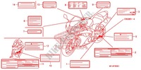 CAUTION LABEL (1) for Honda CBR 600 RR RED 2011