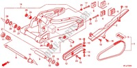 SWINGARM   CHAIN CASE for Honda CBR 600 RR RED 2012