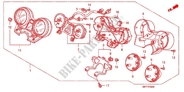 METER  for Honda CB 1300 SUPER FOUR ABS SPECIAL EDITION 2008