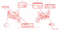 CAUTION LABEL (1) for Honda CBX 250 TWISTER 2003