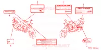 CAUTION LABEL (1) for Honda CBX 250 TWISTER 2003