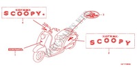 STICKERS (1) for Honda 50 CREA SCOOPY TYPE 2 2002