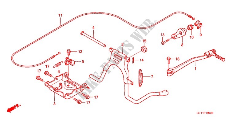 STAND   KICK STARTER ARM for Honda 50 CREA SCOOPY 2003