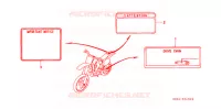 CAUTION LABEL (1) for Honda CR 250 R 1991