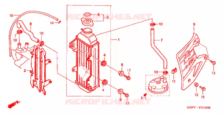 RADIATOR Honda MOTO 80 CR 2000  CR80RBY