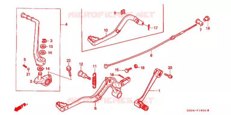 PEDAL Honda MOTO 80 CR 1990  CR80RL