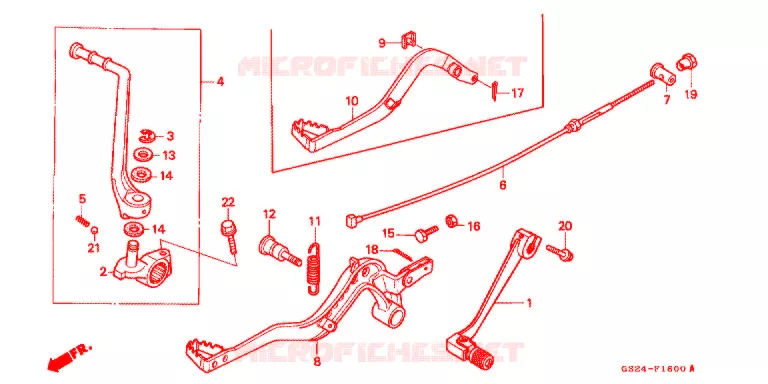 PEDAL Honda MOTO 80 CR 1995  CR80RS