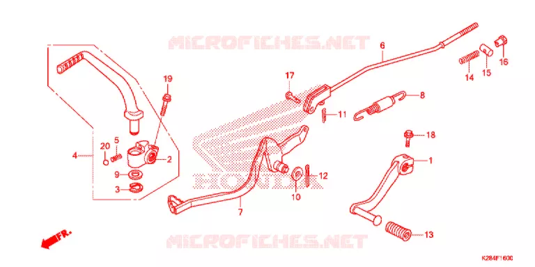 PEDAL Honda MOTO 125 CRF 2014  CRF125FE