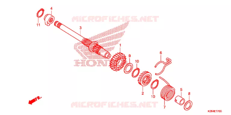 KICKSTARTER AXLE Honda MOTO 125 CRF 2016  CRF125FG