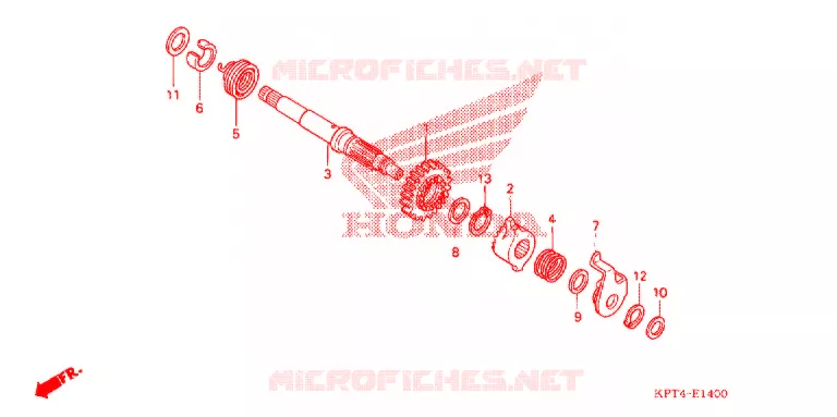 KICKSTARTER AXLE Honda MOTO 150 CRF 2004  CRF150F4