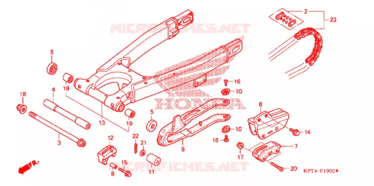 SWINGARM - CHAIN CASE Honda MOTO 150 CRF 2005  CRF150F5