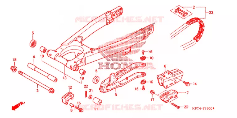 SWINGARM - CHAIN CASE Honda MOTO 150 CRF 2006  CRF150F6