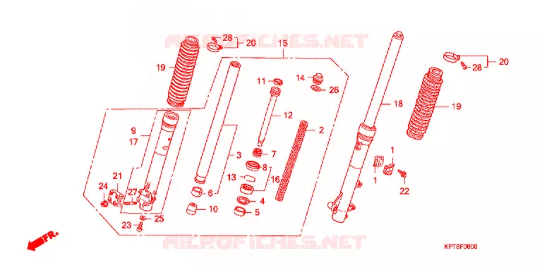 FRONT FORK Honda MOTO 150 CRF 2012  CRF150FC