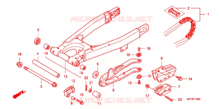 SWINGARM - CHAIN CASE Honda MOTO 150 CRF 2016  CRF150FF