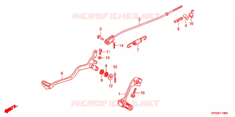 PEDAL Honda MOTO 230 CRF 2010  CRF230F8