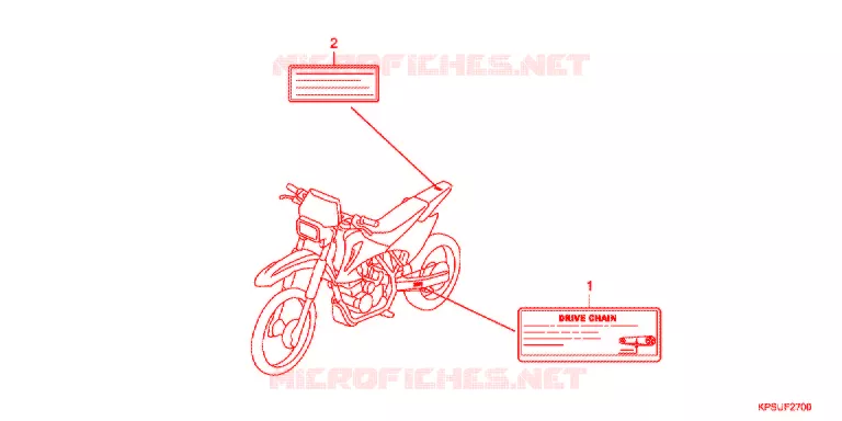 CAUTION LABEL (1) Honda MOTO 230 CRF 2013  CRF230FD