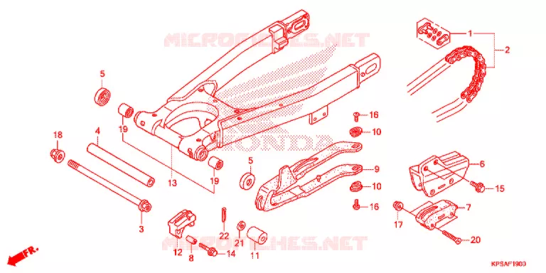 SWINGARM - DRIVE CHAIN Honda MOTO 230 CRF 2014  CRF230FE