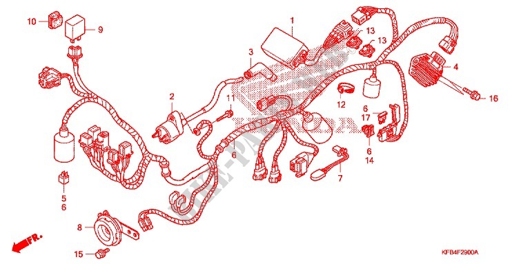 WIRE HARNESS   IGNITION COIL for Honda CRF 230 L 2008