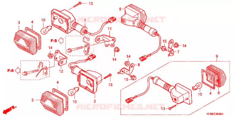 INDICATOR (2) Honda MOTO 230 CRF 2008  CRF230L8